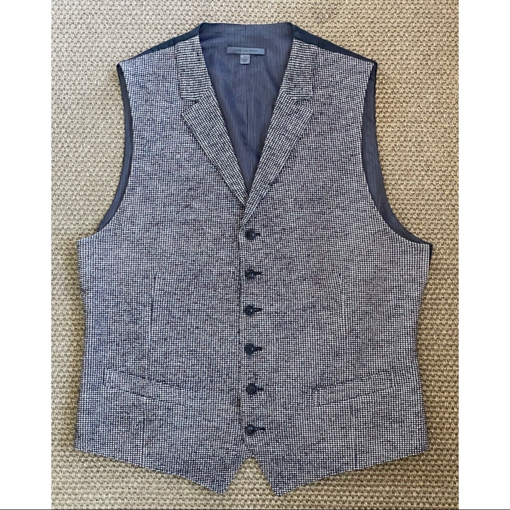 John Varvatos Houndstooth Wool Vest 52 / 42